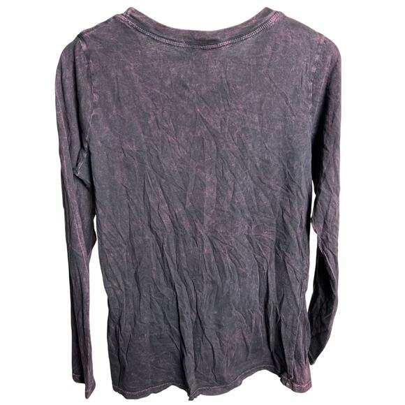 Ragzzz Women Butterfly Grunge Graphic Long Sleeve Purple - Picture 2 of 6